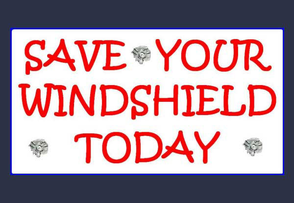 save your windshield for free sign
